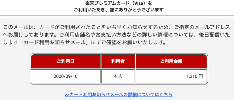 楽天カード速報版