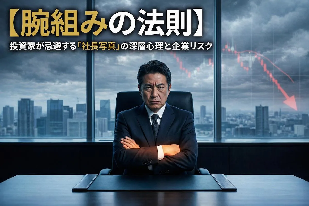 【腕組みの法則】投資家が忌避する「社長写真」の深層心理と企業リスク