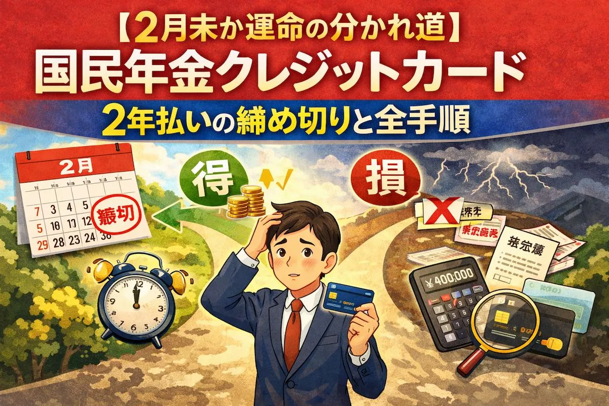 【2月末が運命の分かれ道】国民年金クレジットカード2年払いの締め切りと全手順
