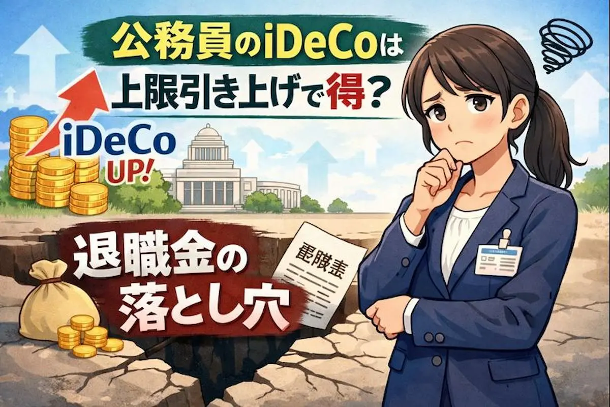 公務員のiDeCoは上限引き上げで得？月2万円（将来6.2万円枠）と「退職金の落とし穴」まで解説