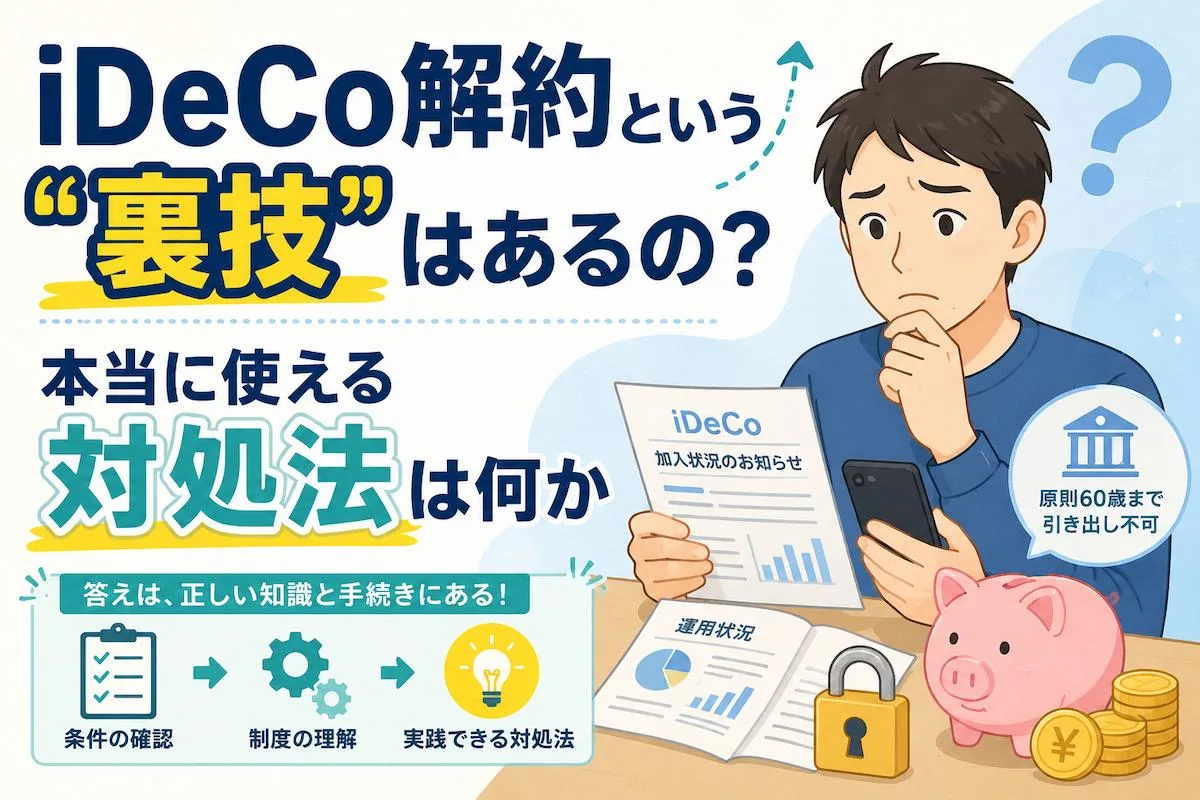 iDeCo解約という"裏技"はあるの？本当に使える対処法は何か