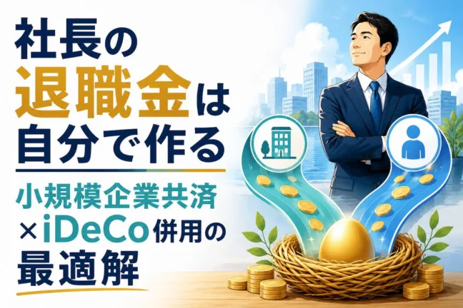 社長の退職金は自分で作る小規模企業共済×iDeCo併用の最適解