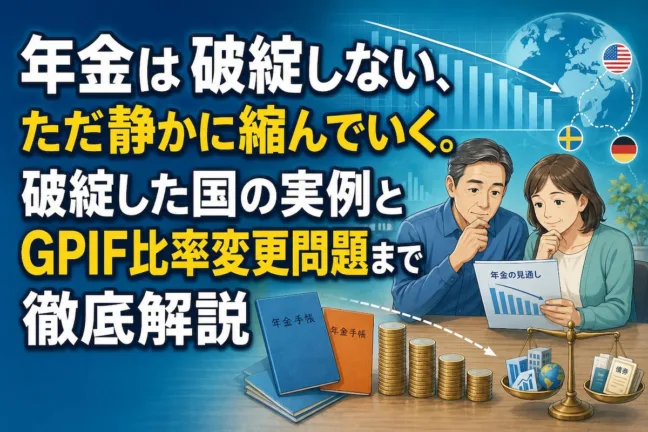 年金は破綻しない、ただ静かに縮んでいく。破綻した国の実例とGPIF比率変更問題まで徹底解説
