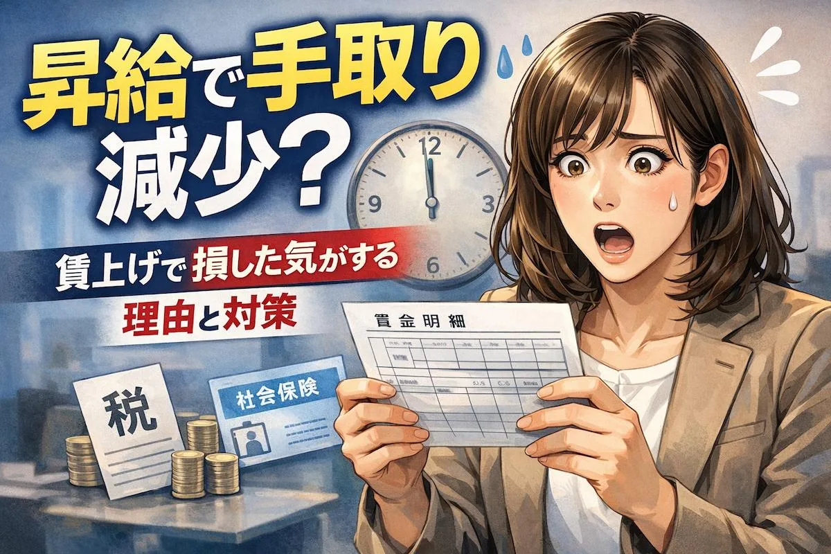 【昇給で手取り減少？】賃上げで損した気がする理由と対策