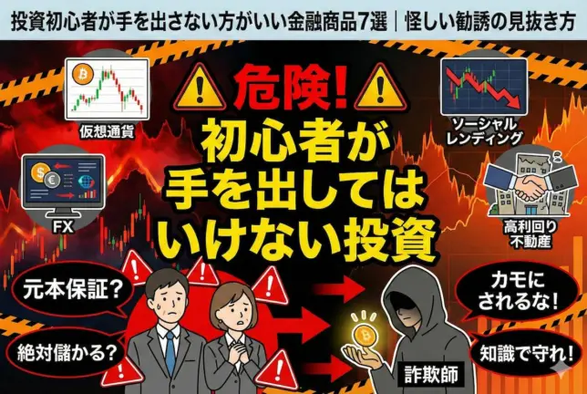 投資初心者が手を出さない方がいい金融商品7選｜怪しい勧誘の見抜き方
