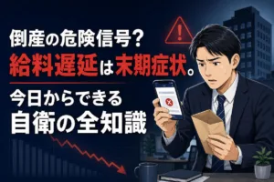 倒産の危険信号？給料遅延は末期症状。今日からできる自衛の全知識
