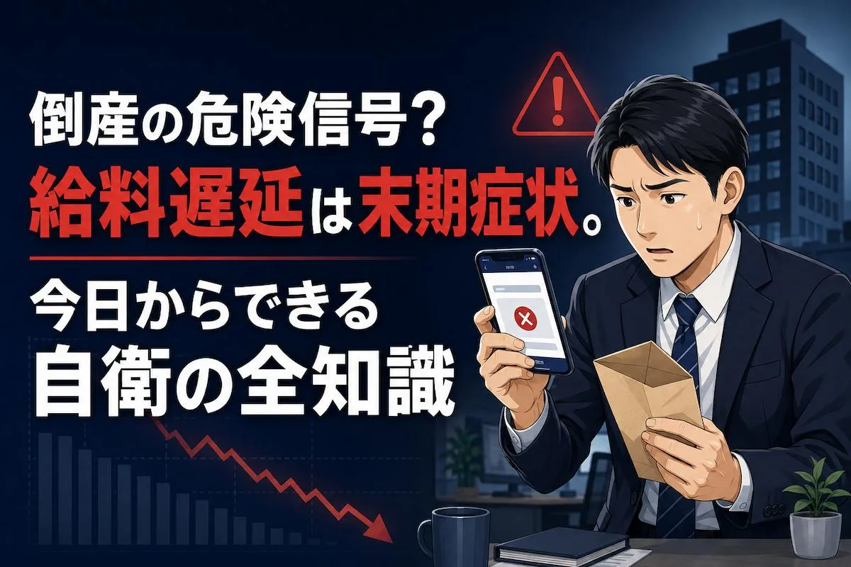 倒産の危険信号？給料遅延は末期症状。今日からできる自衛の全知識