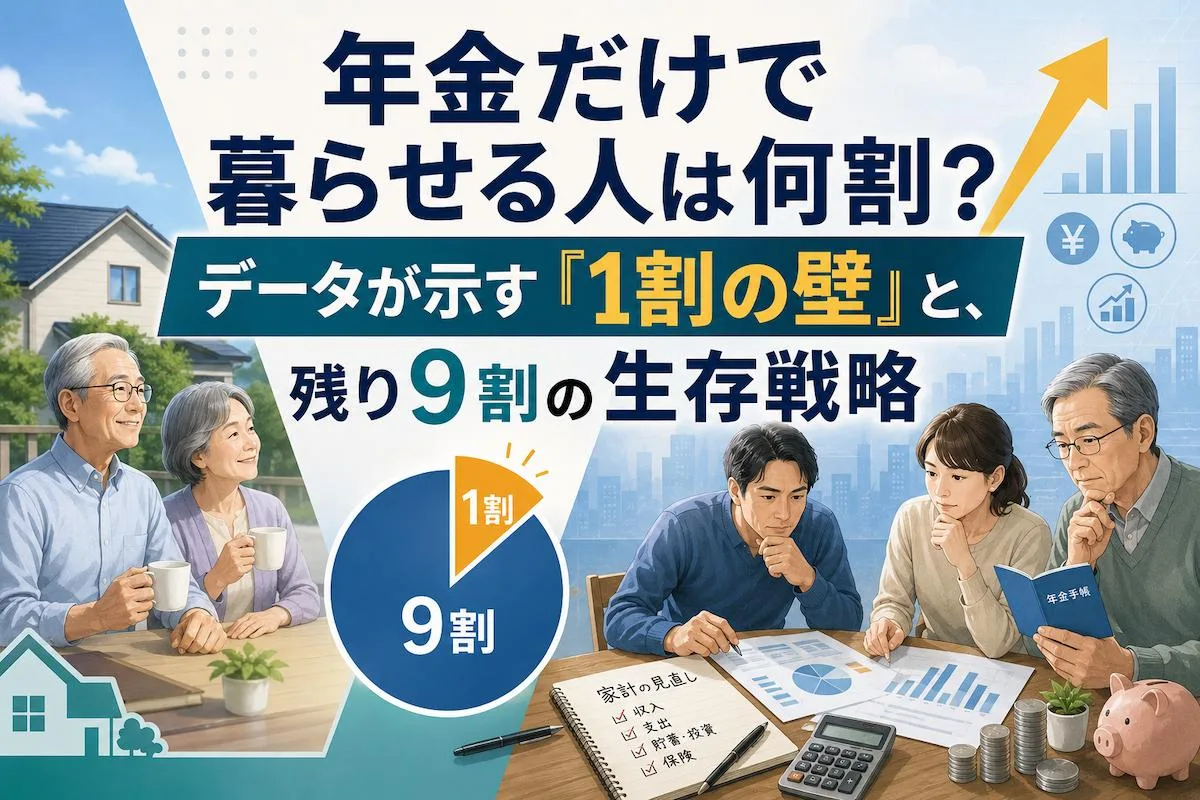 年金だけで暮らせる人は何割？データが示す「1割の壁」と、残り9割の生存戦略