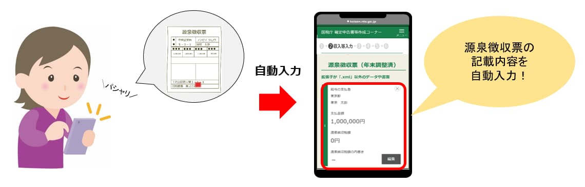 e-Tax源泉徴収票自動入力
