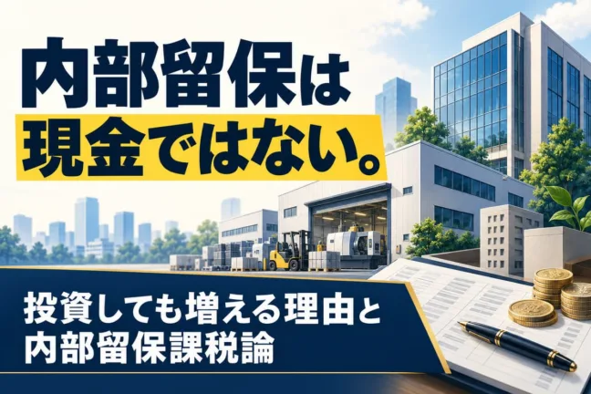 内部留保は現金ではない。投資しても増える理由と内部留保課税論