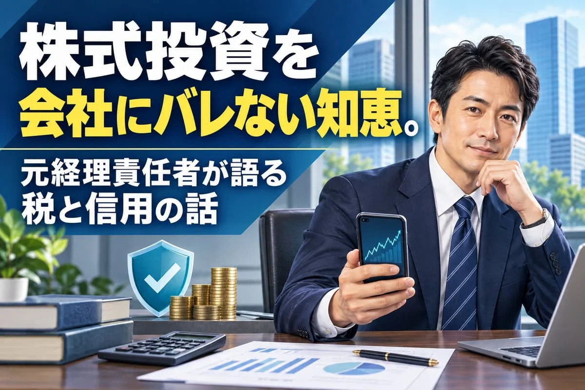 株式投資を会社にバレない知恵。元経理責任者が語る税と信用の話