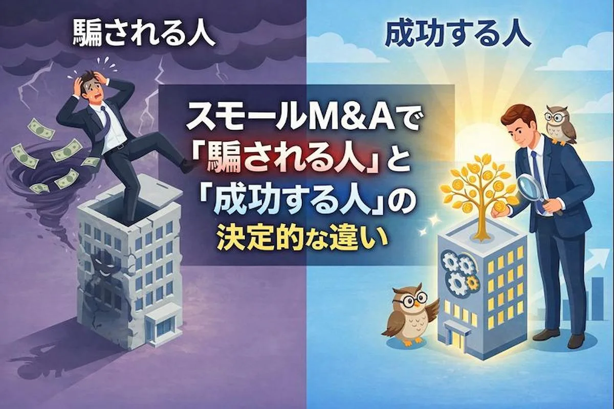 会社員のスモールM＆Aが増加中。スモールM&Aで「騙される人」と「成功する人」の決定的な違い