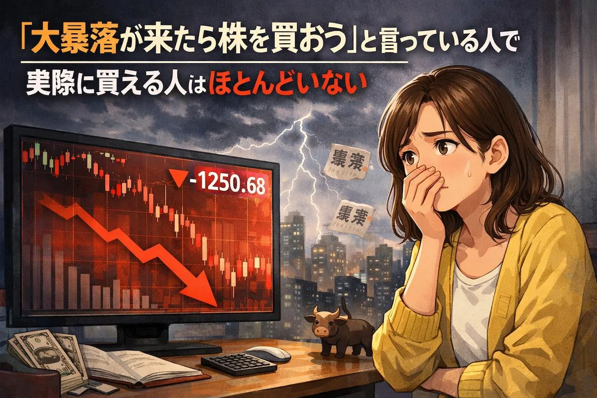 「大暴落が来たら株を買おう」と言っている人で実際に買える人はほとんどいない