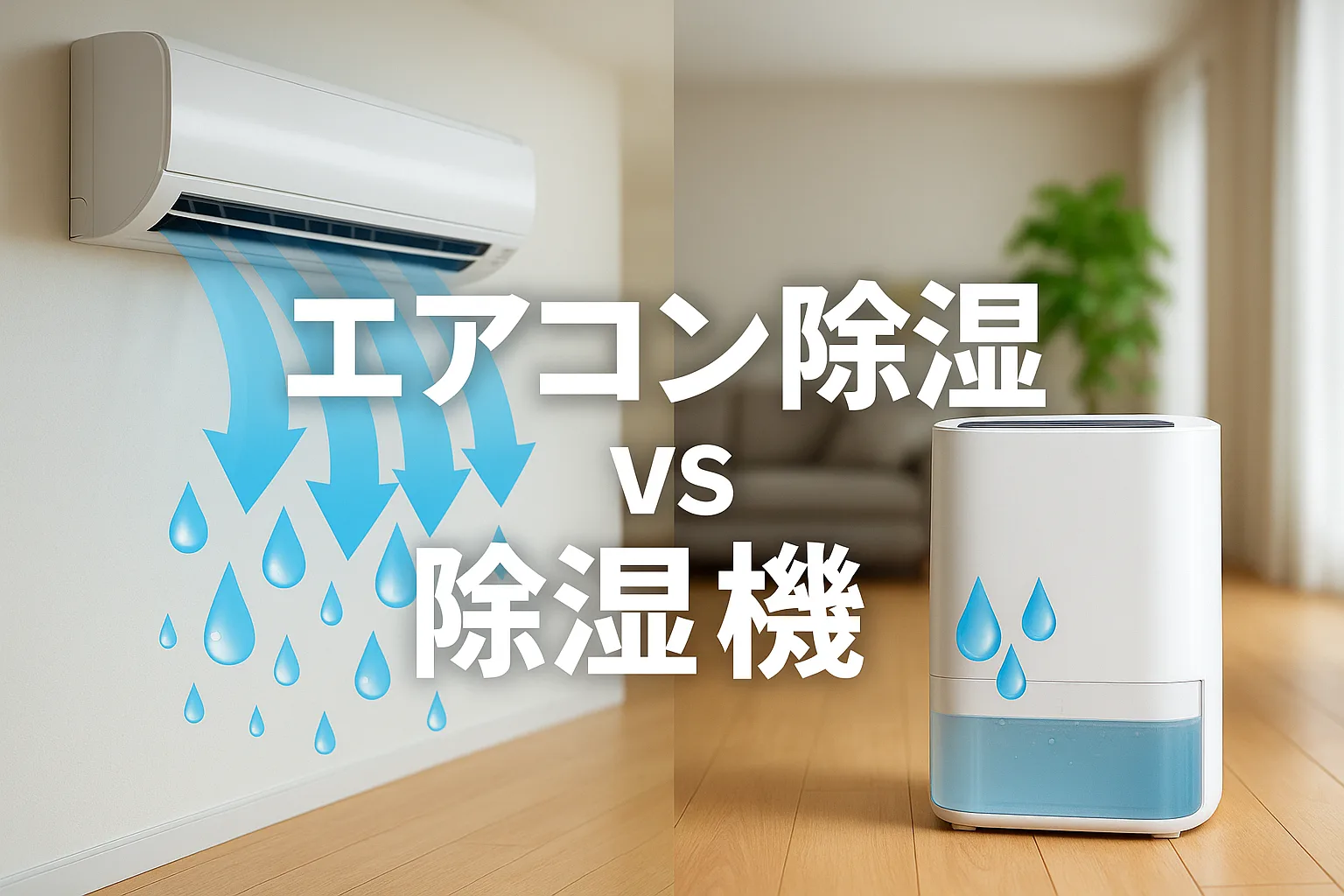 エアコンの除湿と除湿機の違い｜除湿量・電気代・再熱除湿・夏型結露対策まで完全ガイド