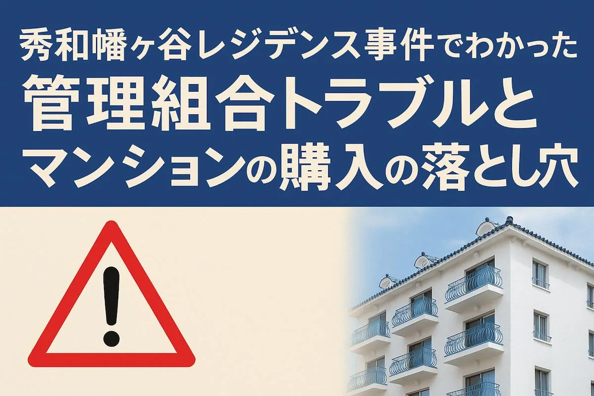 世界仰天ニュースで話題。秀和幡ヶ谷レジデンス事件でわかった管理組合トラブルとマンション購入の落とし穴