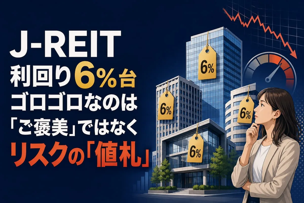 J-REIT利回り6%台ゴロゴロなのは「ご褒美」ではなくリスクの「値札」