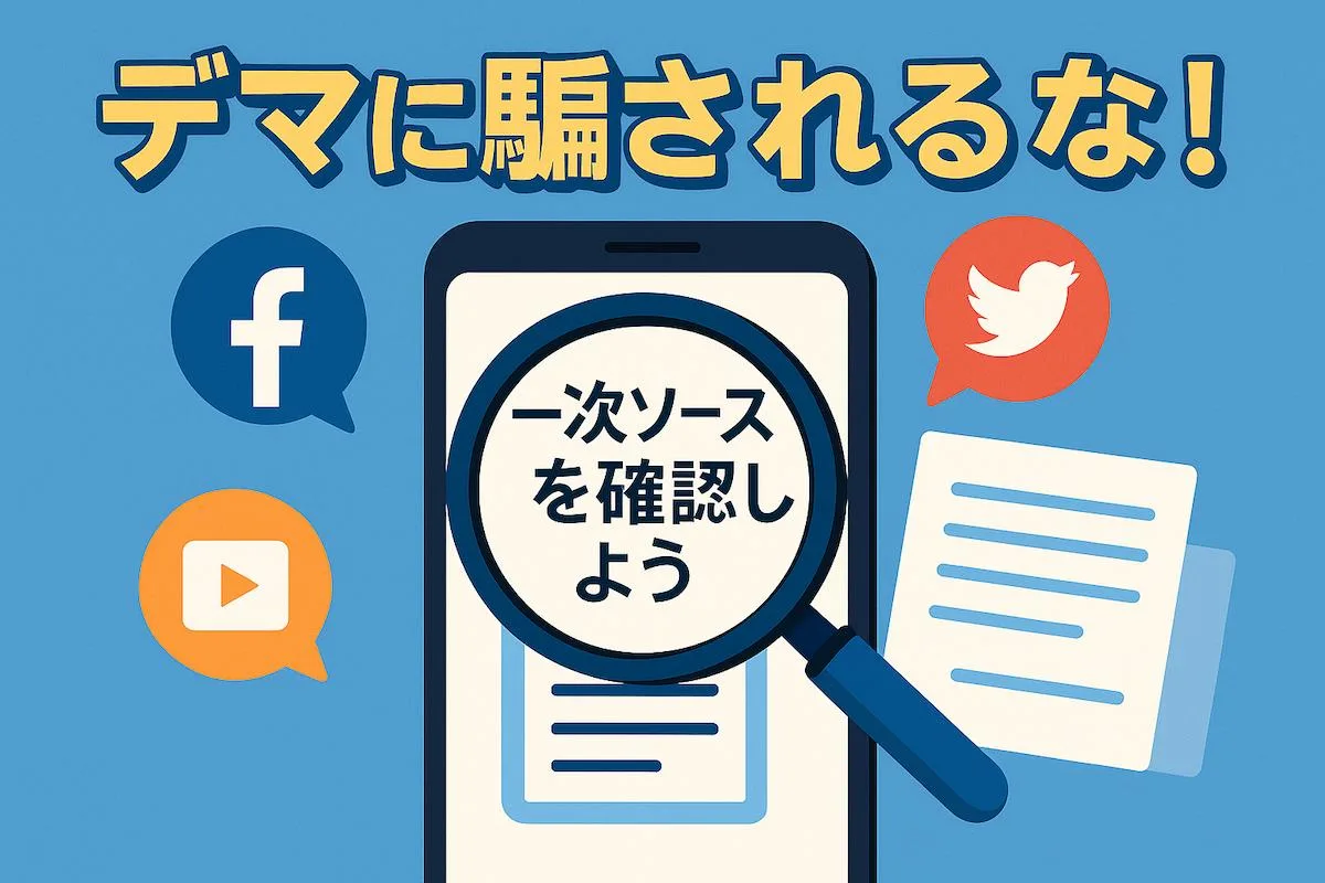 デマに騙されるな！！一次情報を確認しファクトチェックをする5手順