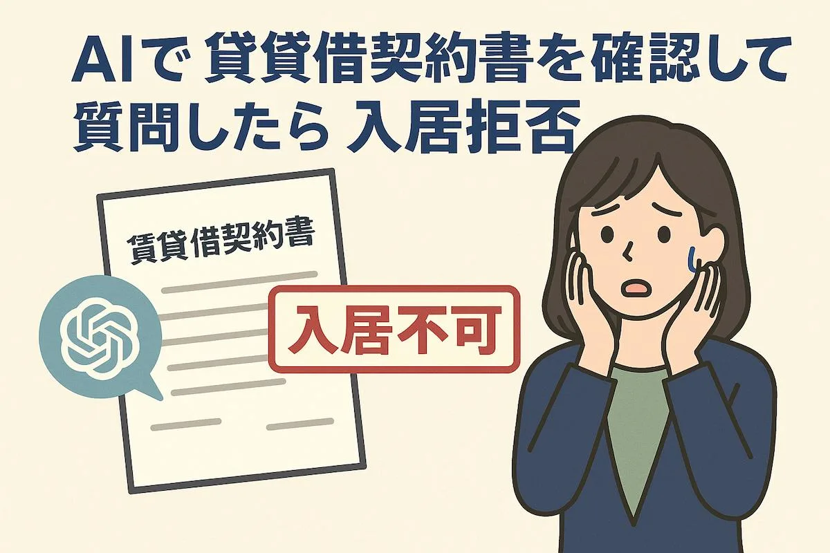 AIで賃貸借契約書を確認して質問したら入居拒否