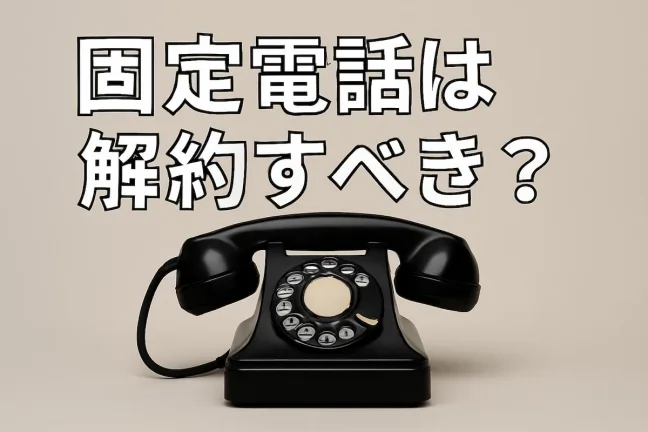 固定電話は解約すべき？解約するデメリットと後悔しない判断軸・代替策を解説