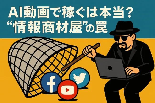 「AI動画で稼ぐ」は本当？“情報商材屋”の罠。