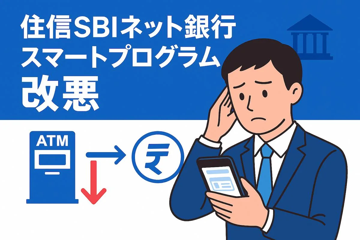 住信SBIネット銀行スマートプログラム改悪。住信SBIネット銀行とSBI新生の最適解