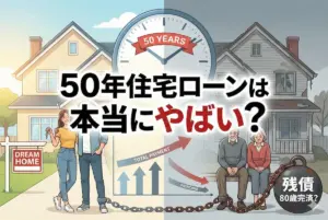 50年住宅ローンは本当にやばい?取り扱い銀行の金利比較と後悔しない選び方