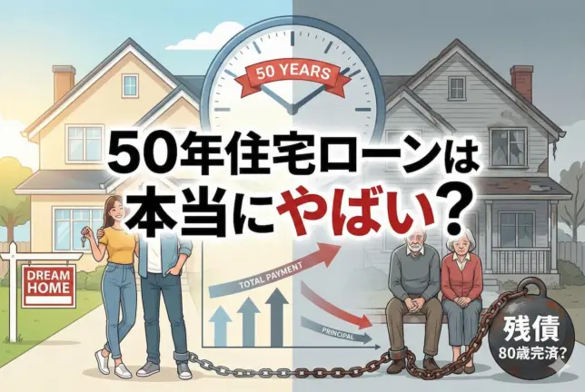 50年住宅ローンは本当にやばい?取り扱い銀行の金利比較と後悔しない選び方