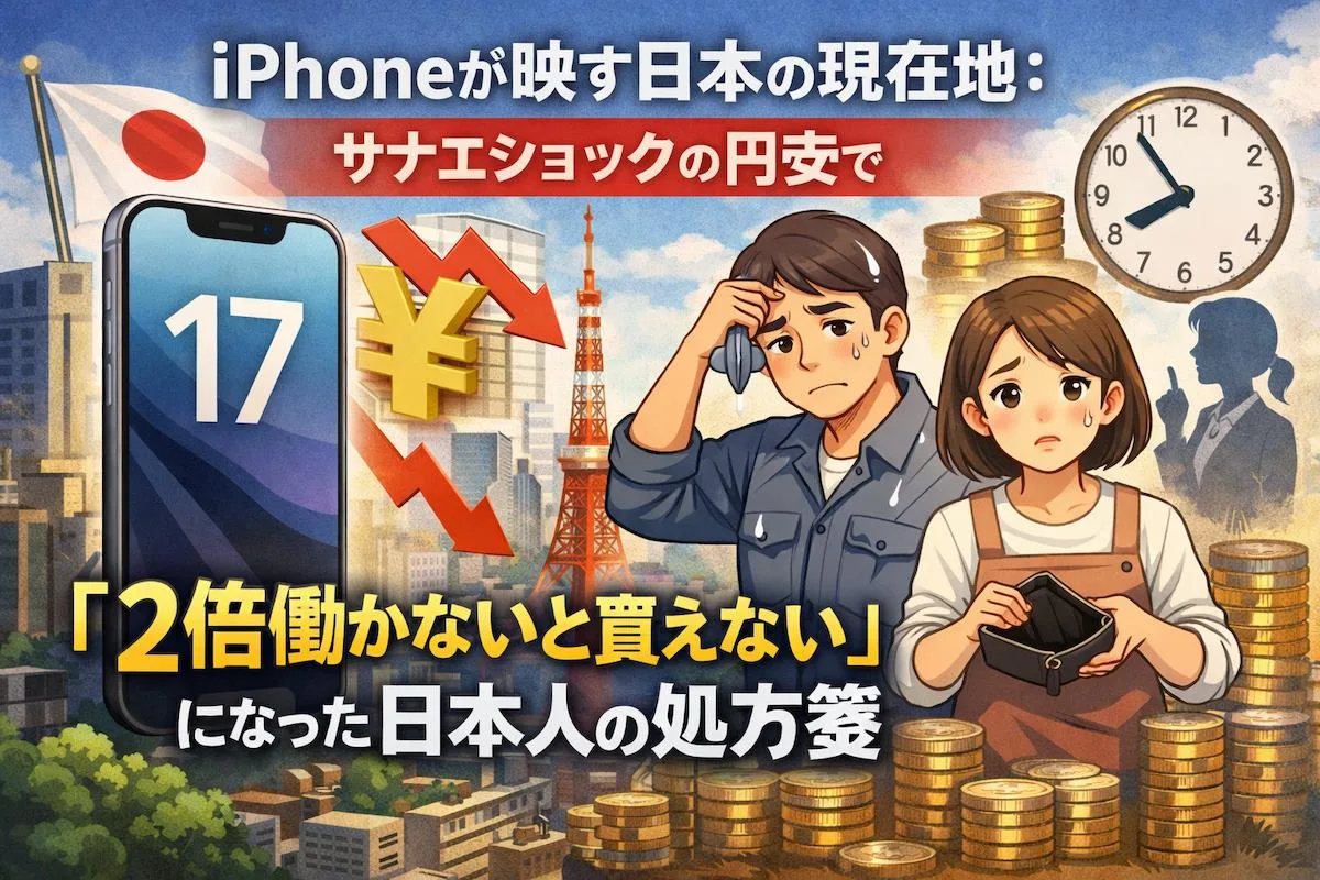 iPhoneが映す日本の現在地：サナエショックの円安で「2倍働かないと買えない」になった日本人の処方箋