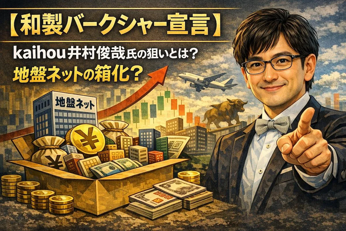 【和製バークシャー宣言】kaihou井村俊哉氏の狙いとは？地盤ネットの箱化？