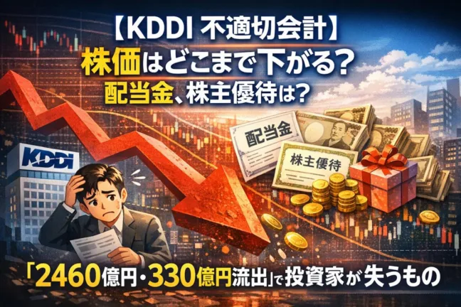 【KDDI 不適切会計】株価はどこまで下がる？配当金、株主優待は？「2460億円・330億円流出」で投資家が失うもの