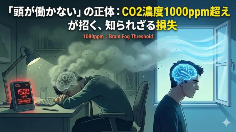 「頭が働かない」の正体:CO2濃度1000ppm超えが招く、知られざる損失