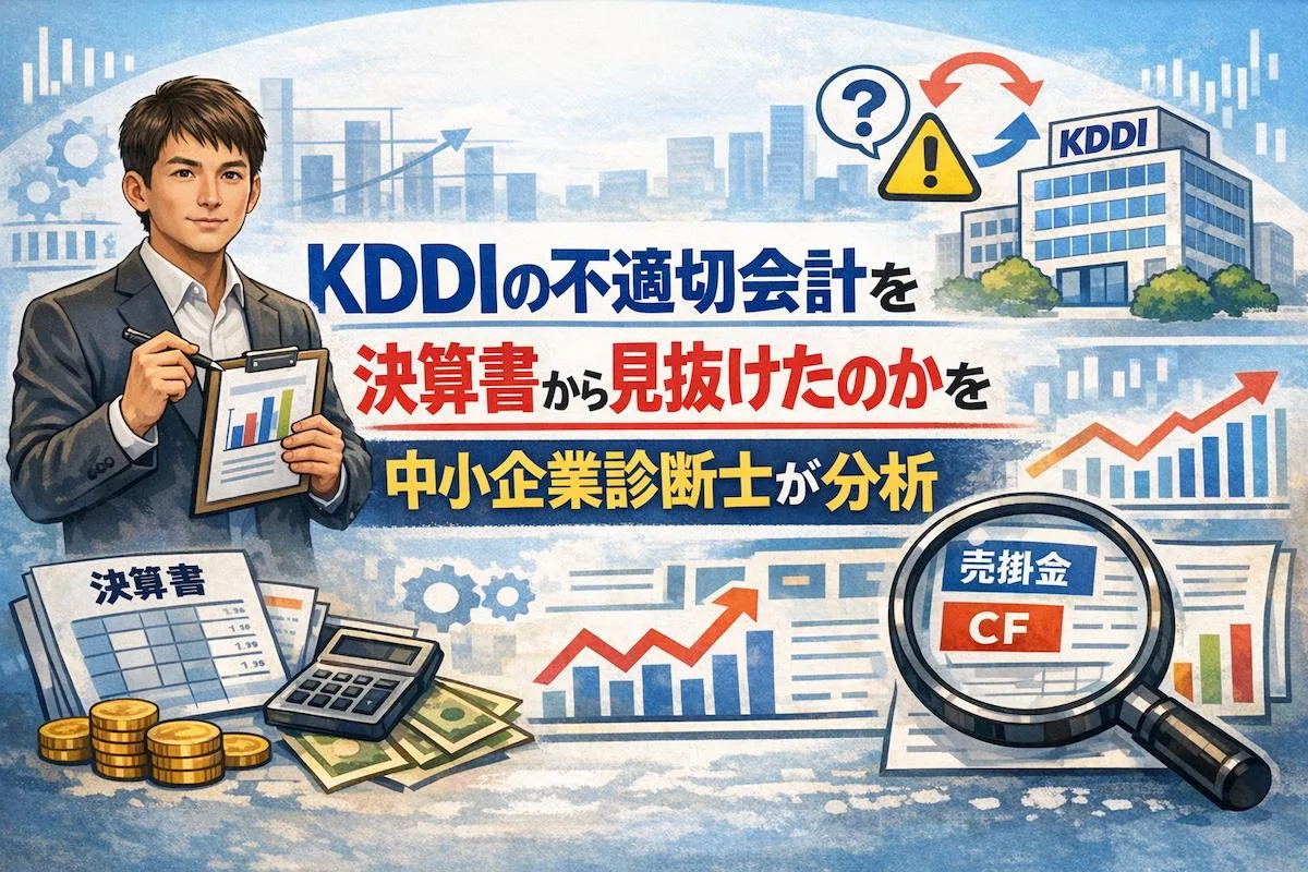 KDDIの不適切会計を決算書から見抜けた？中小企業診断士が分析