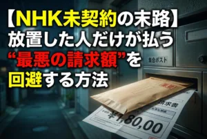 【NHK未契約の末路】放置した人だけが払う"最悪の請求額"を回避する方法