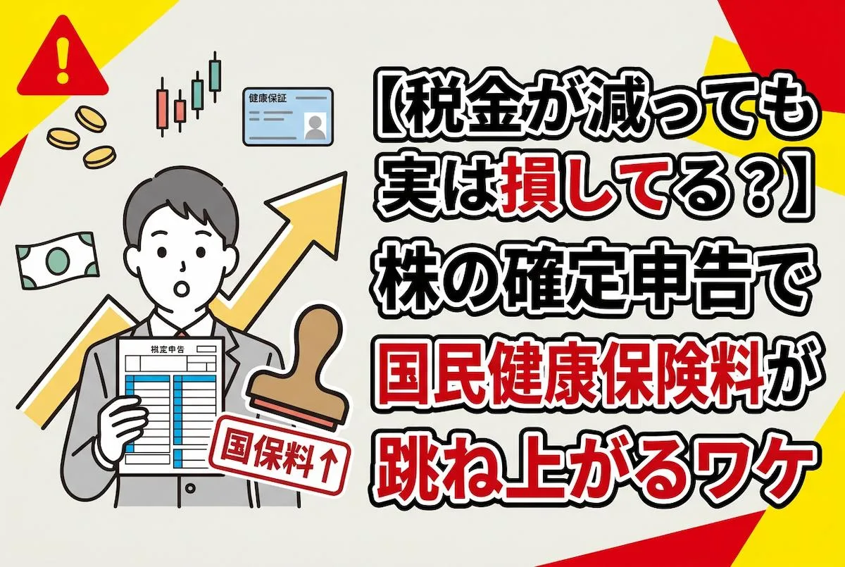 【税金が減っても実は損してる？】株の確定申告で国民健康保険料が跳ね上がるワケ