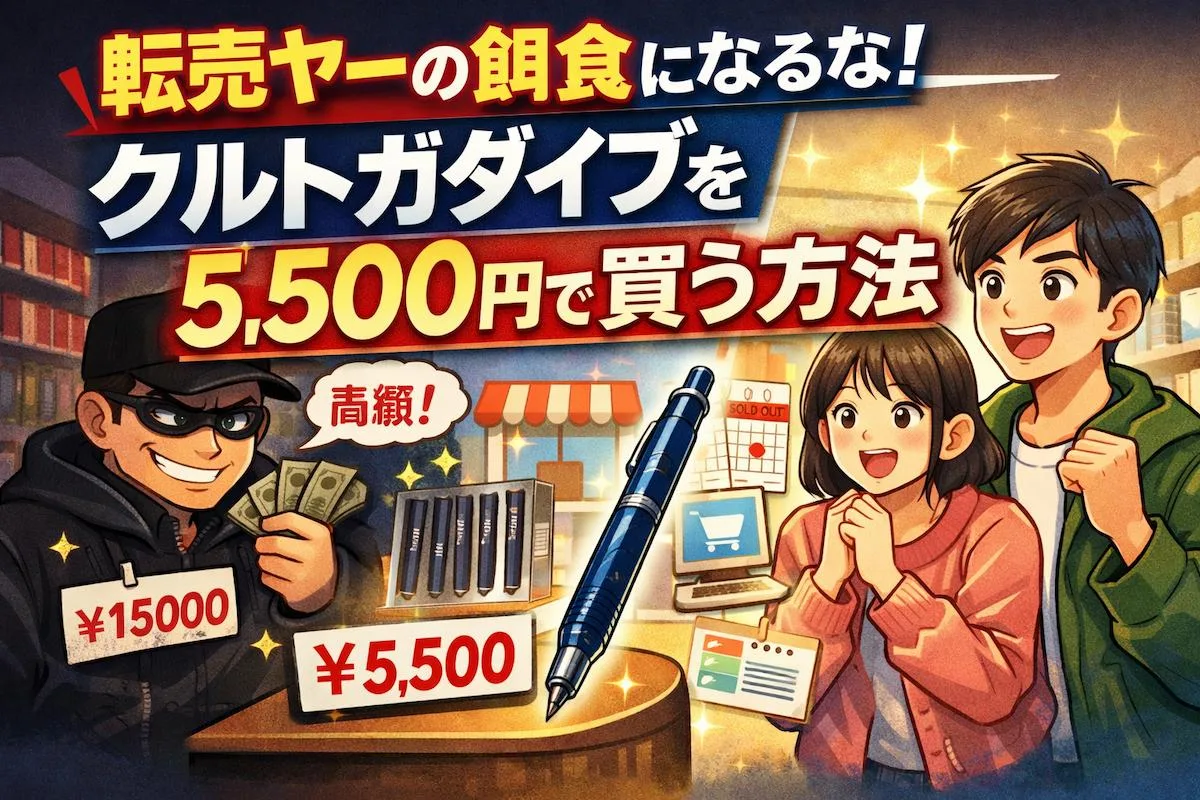転売ヤーの餌食になるな！クルトガダイブを5,500円で買う方法