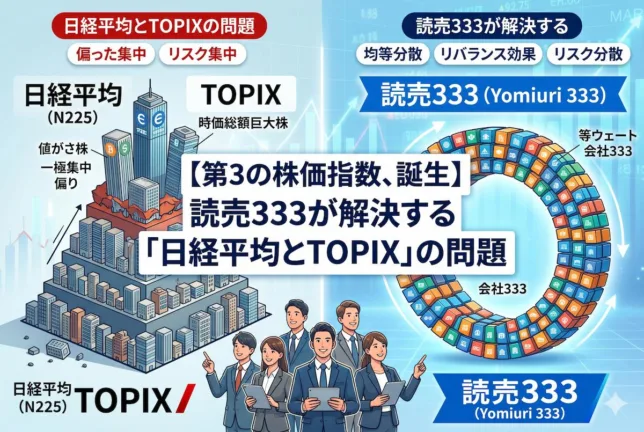 【第3の株価指数、誕生】読売333が解決する「日経平均とTOPIX」の問題