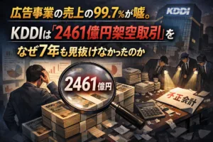 広告事業の売上の99.7%が嘘。KDDIは「2461億円架空取引」をなぜ7年も見抜けなかったのか