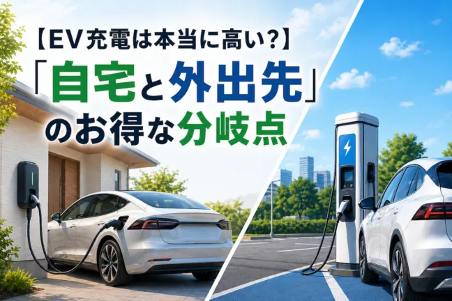 【EV充電は本当に高い？】自宅と外出先のお得な分岐点は