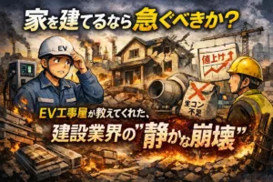 家を建てるなら急ぐべきか？EV工事屋が教えてくれた、建設業界の"静かな崩壊"