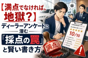 【満点でなければ、地獄？】ディーラーアンケートに潜む「採点の罠」と賢い書き方