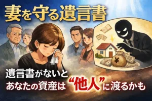 【妻を守る遺言書】遺言書がないとあなたの資産は"他人"に渡るかも