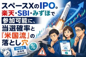 スペースXのIPO。楽天・SBI・みずほで参加可能に、当選確率と「米国流」の落とし穴