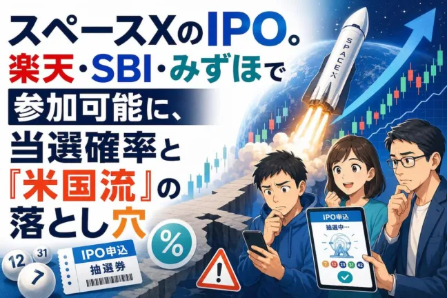 スペースXのIPO。楽天・SBI・みずほで参加可能に、当選確率と「米国流」の落とし穴