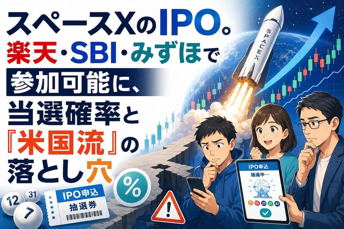 スペースXのIPO。楽天・SBI・みずほで参加可能に、当選確率と「米国流」の落とし穴