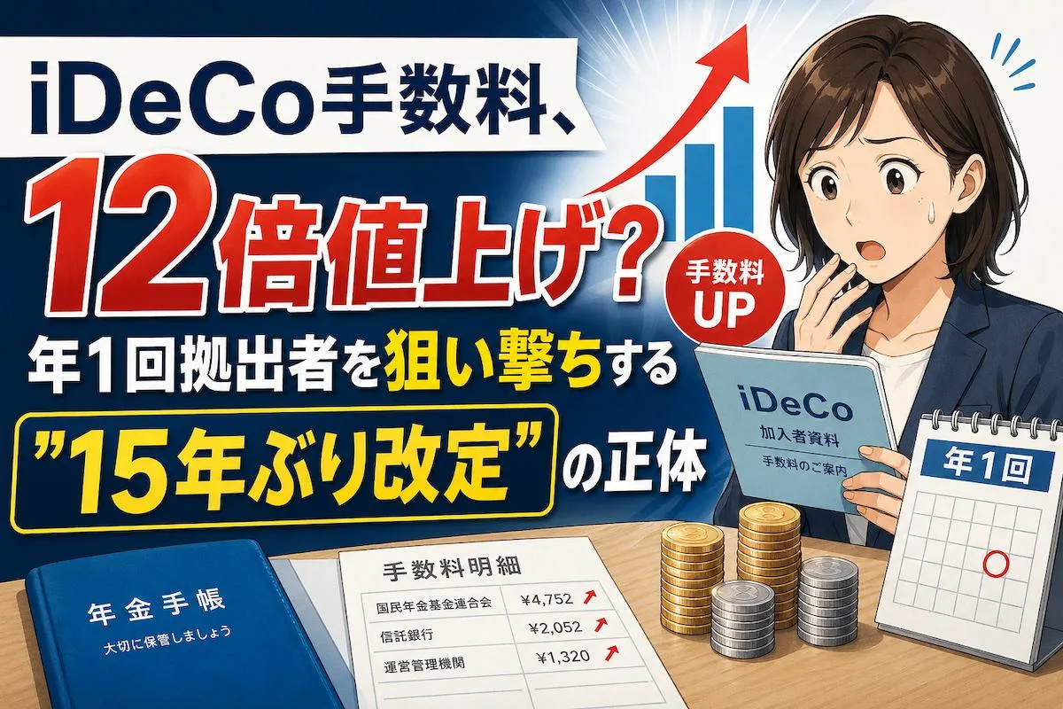 iDeCo手数料、12倍値上げ？年1回拠出者を狙い撃ちする15年ぶり改定の正体