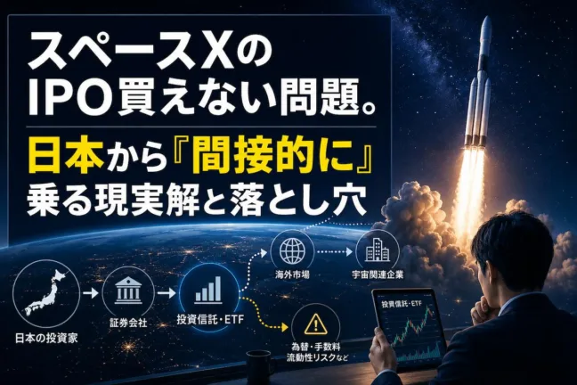 スペースXのIPO買えない問題。日本から「間接的に」乗る現実解と落とし穴