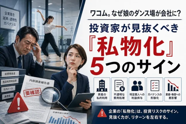 ワコム。なぜ娘のダンス場が会社に?投資家が見抜くべき「私物化」5つのサイン
