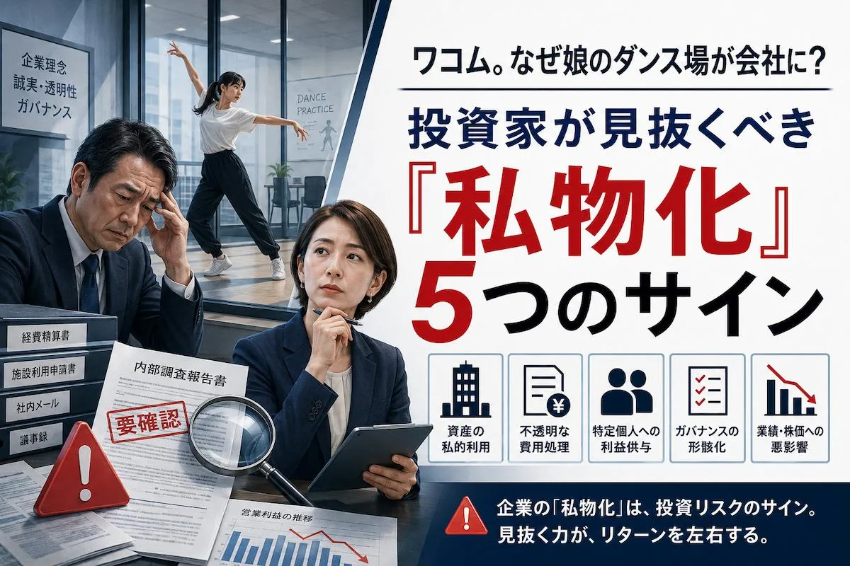 ワコム。なぜ娘のダンス場が会社に？投資家が見抜くべき「私物化」5つのサイン