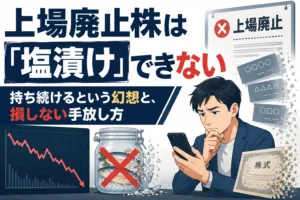 上場廃止株は「塩漬け」できない 。持ち続けるという幻想と、損しない手放し方