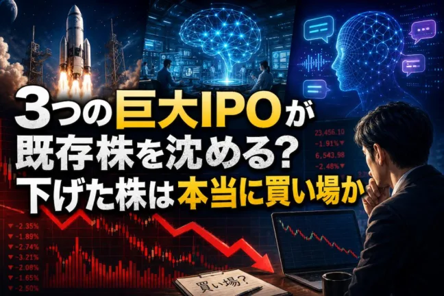 3つの巨大IPOが既存株を沈める？下げた株は本当に買い場か
